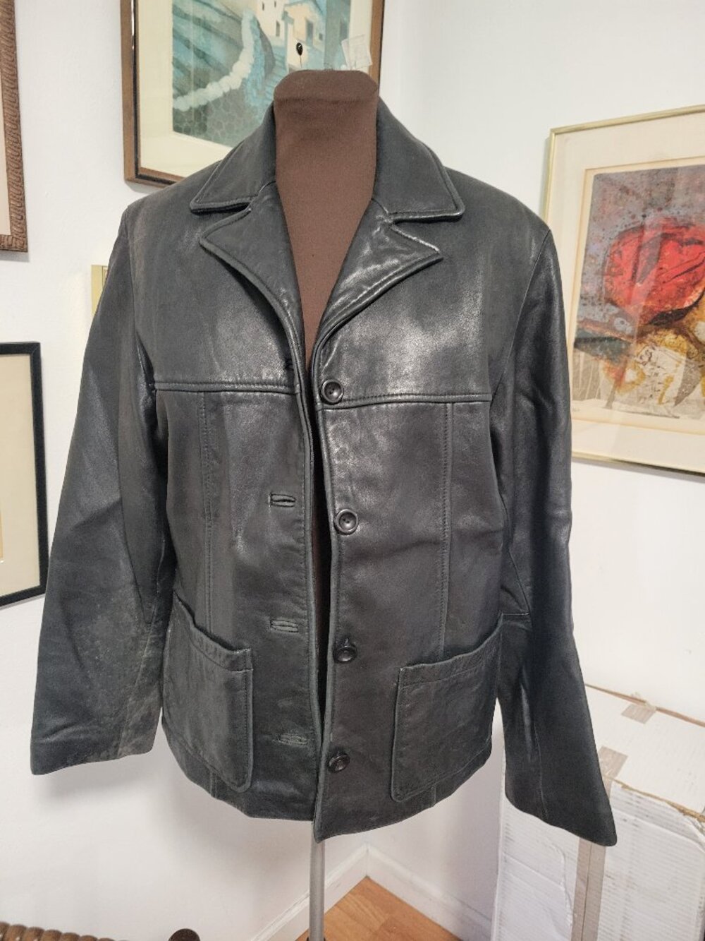 Jones of New York Vintage Leather Jacket Super Soft Size L